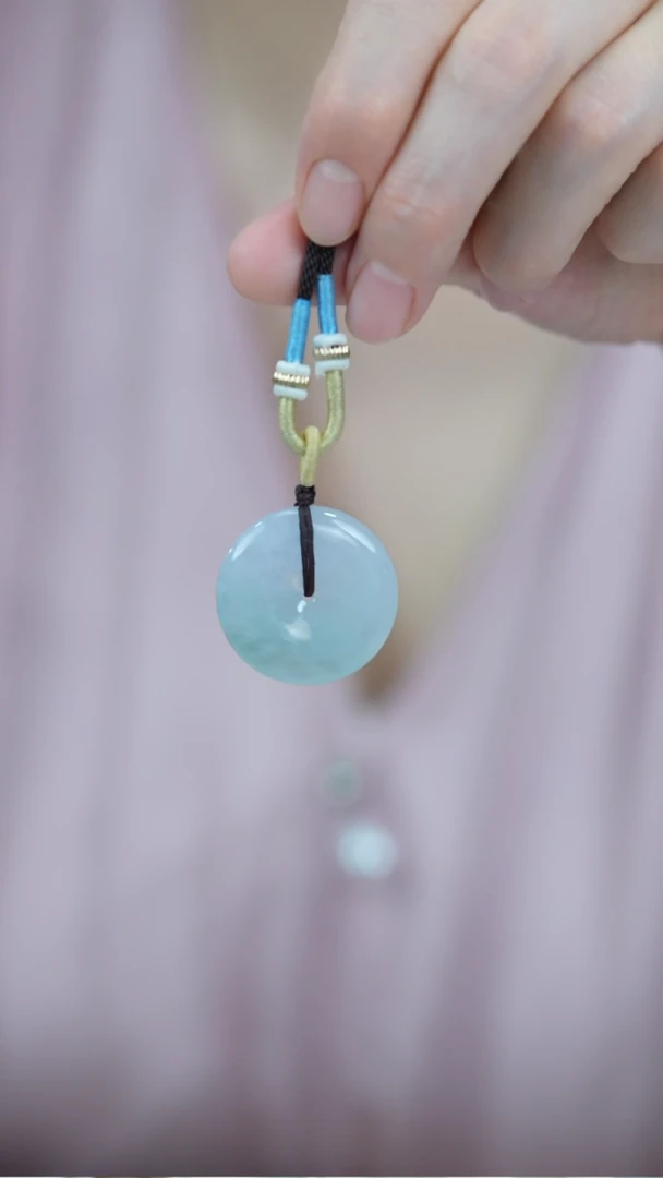 翡翠未镶嵌颈饰平安扣1103