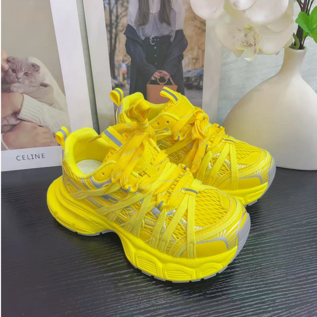 222-1 休闲透气时尚网面厚底老爹鞋 F311