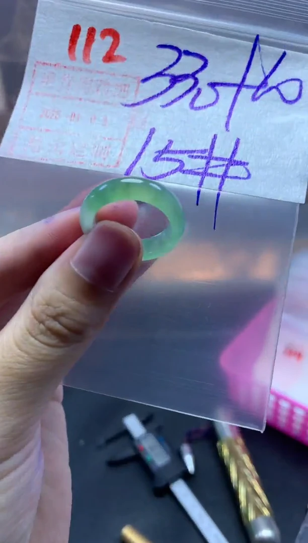 未镶嵌定制翡翠戒圈15#340毛货需精细抛光