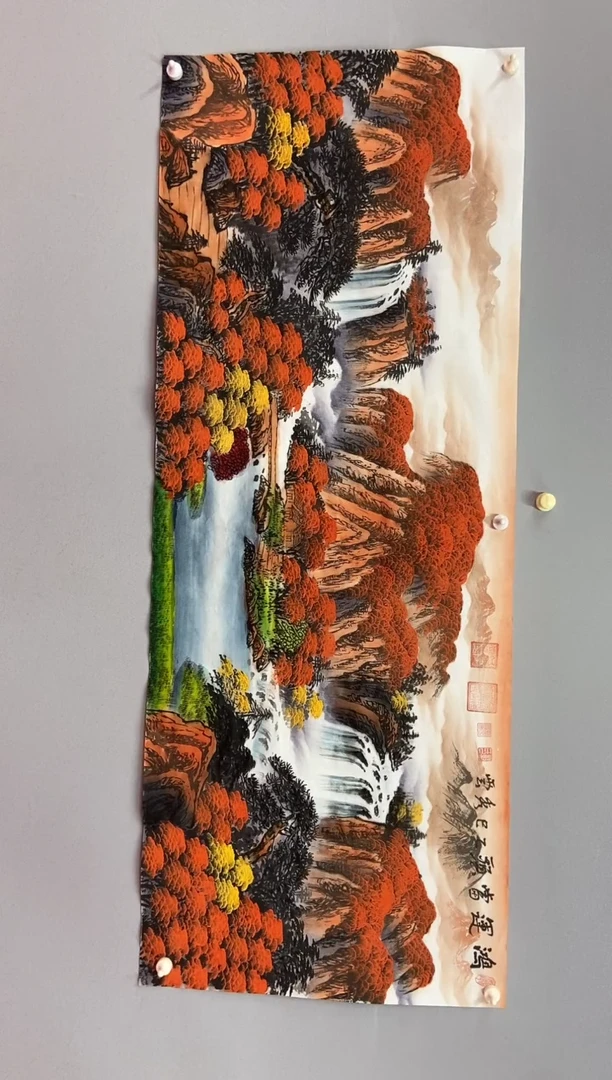 国画郑秀云老师小六尺鸿运当头