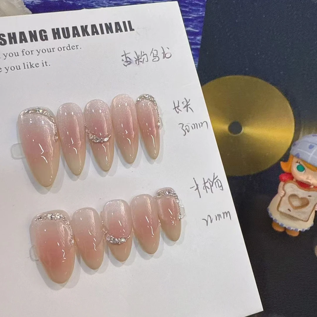 【杏粉乌龙】秋冬显白纯欲气质 2091401 纯手工穿戴甲
