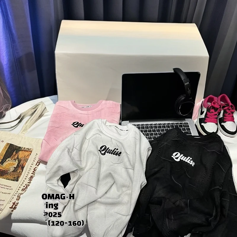 韩版时尚男女童卫衣套头儿童休闲宽松圆领长袖潮流百搭春秋季上衣