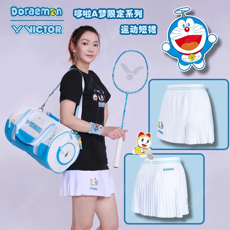 VCITOR/威克多哆啦A梦联名系列卡通速干运动短裙K-505DRM羽毛球服