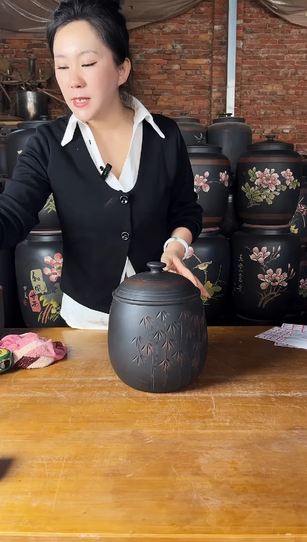 【闪购商品】壶完品茶叶罐 龙蛋 竹子   26