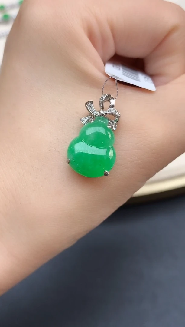 翡翠18K金镶嵌吊坠(不含链)吊坠(不含链)|3980