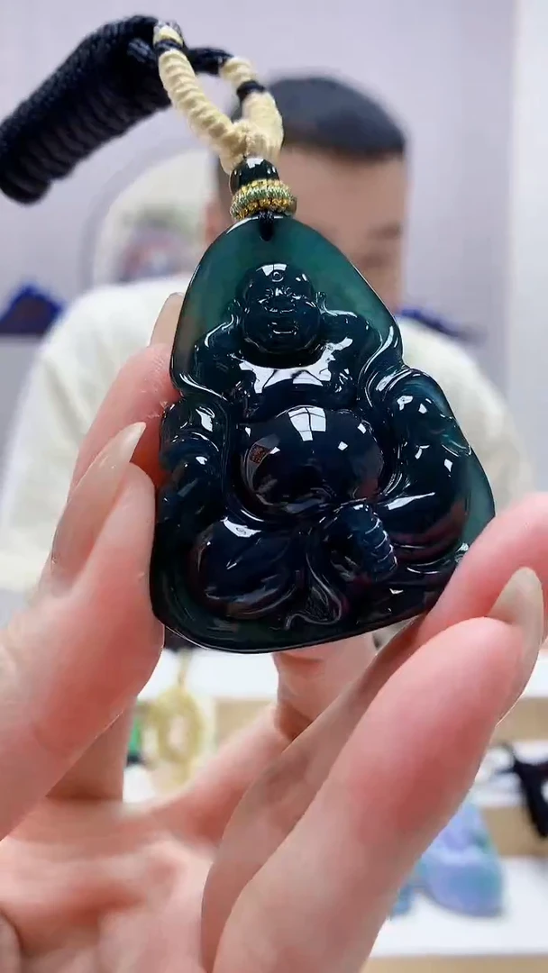 未镶嵌定制翡翠4898MM-毛货挂件115