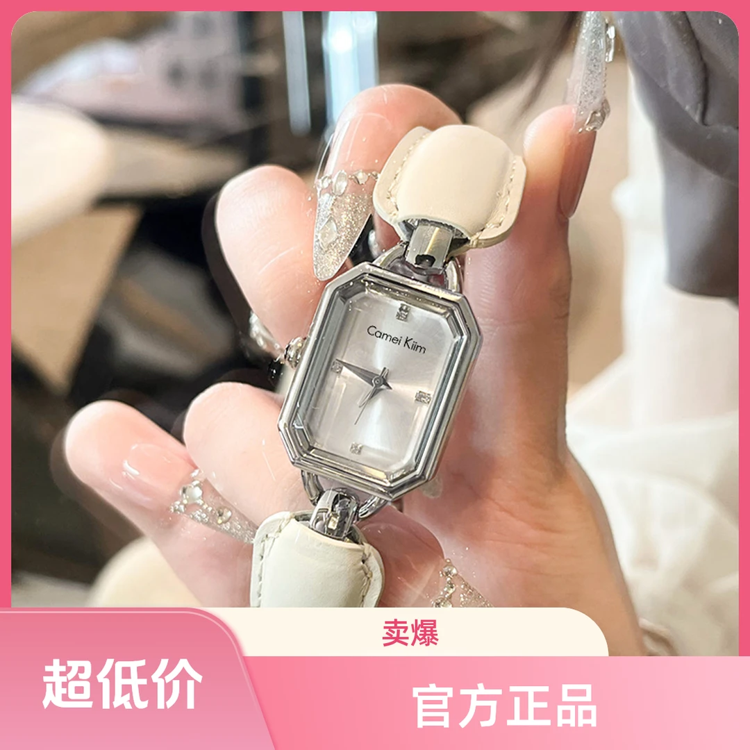 正品手表百搭时尚女士表精致方形小方糖七夕浪漫送礼告白心意黑金