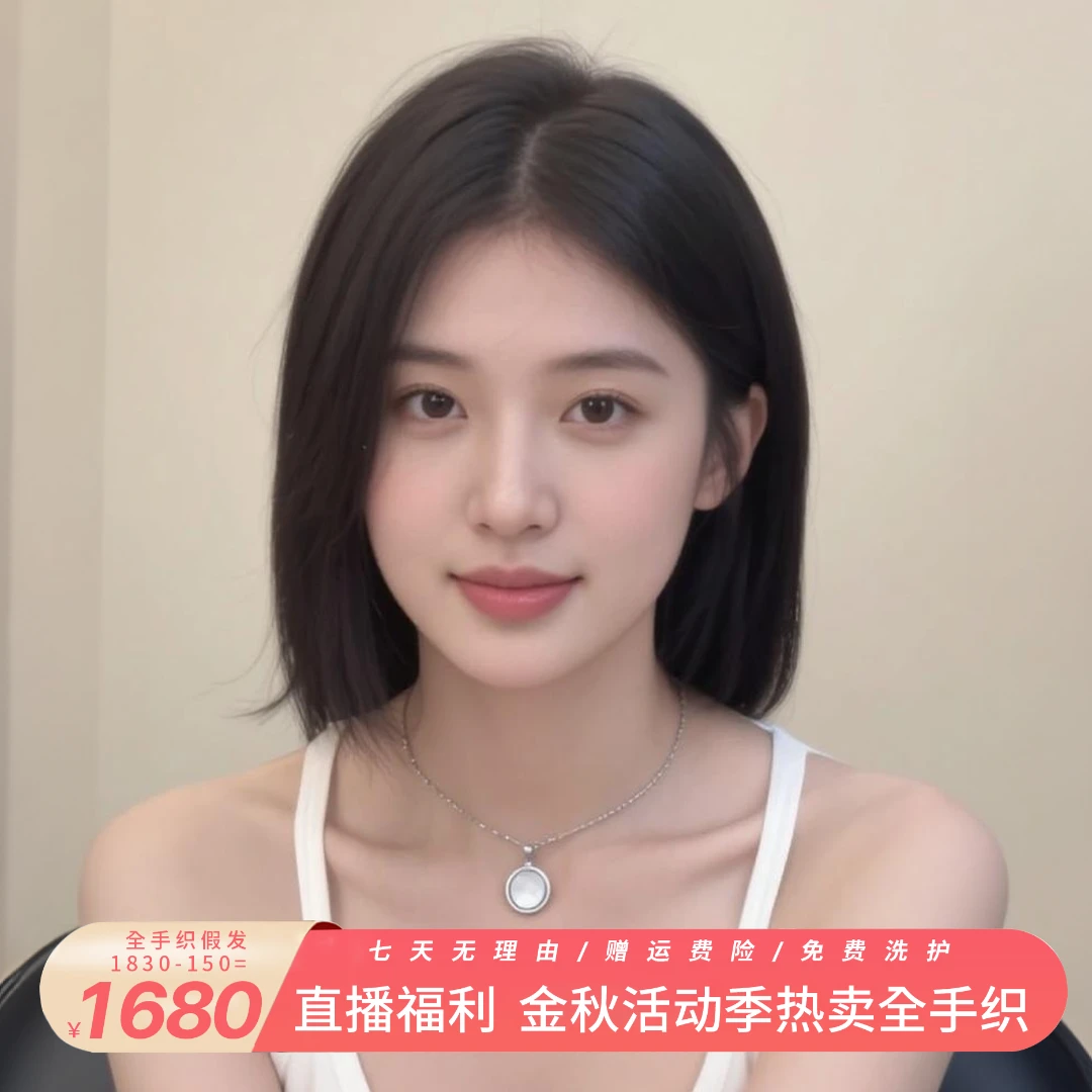 优选【全手织裸感仿生工艺】全真发自然递针妈生大头皮轻薄逼真隐形