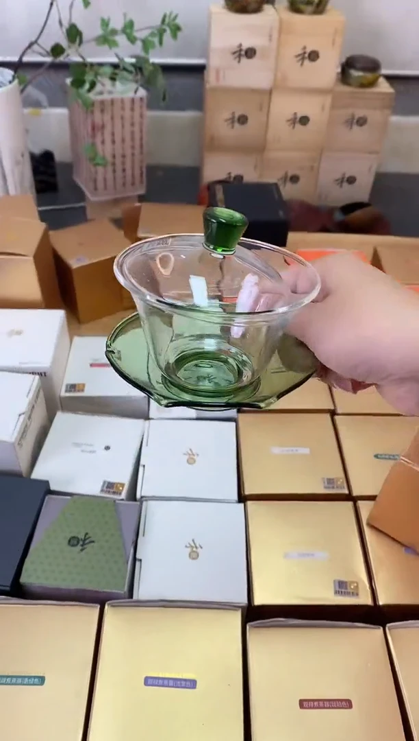 荷叶盖碗/湖绿色
