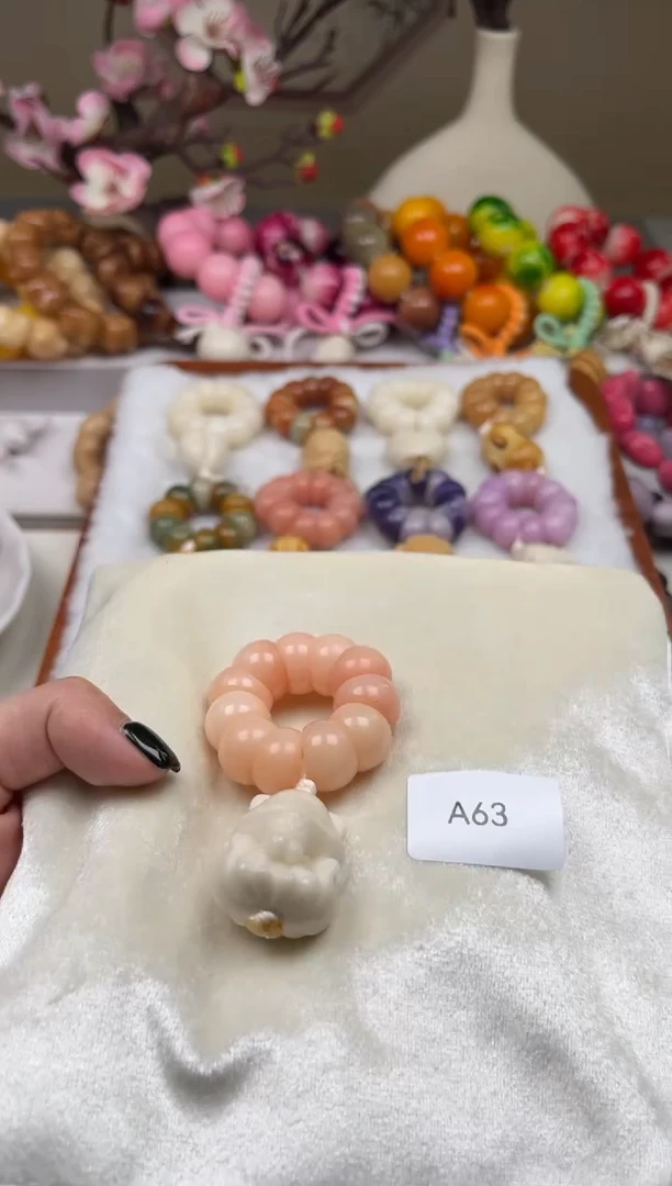 白玉菩提吊坠A63蒜瓣手捻13-14mm一串通货随机