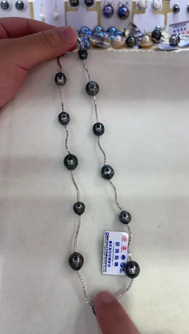 海水珍珠银S925镶嵌颈饰清货