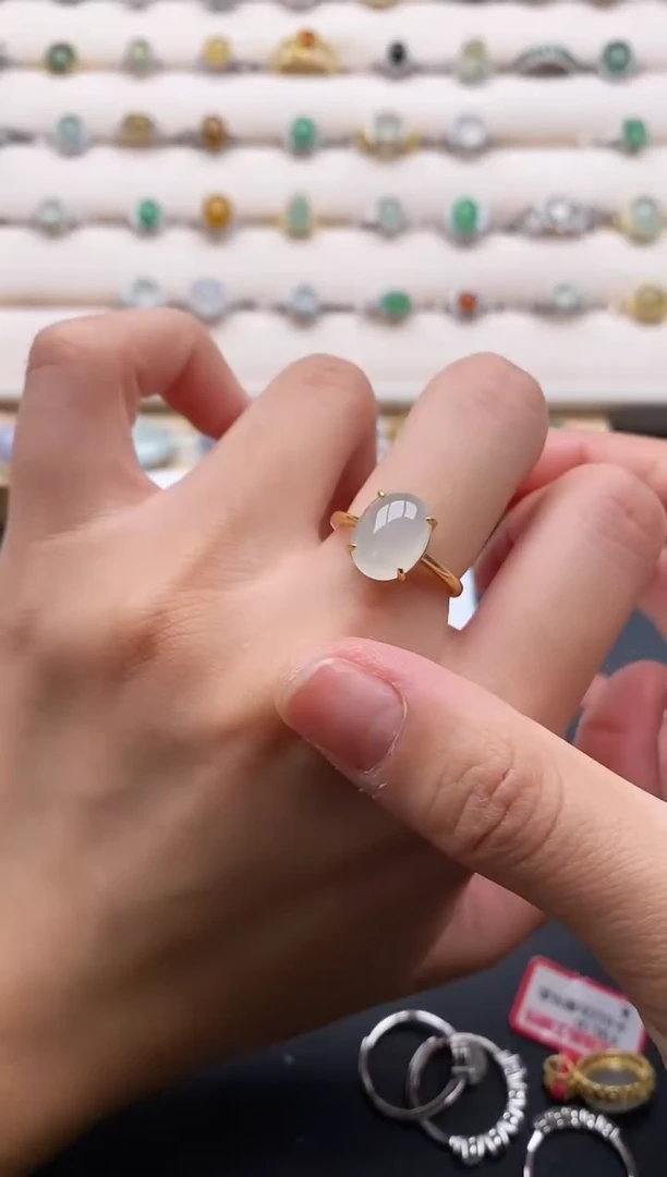 银S925镶嵌戒指翡翠2222222+2