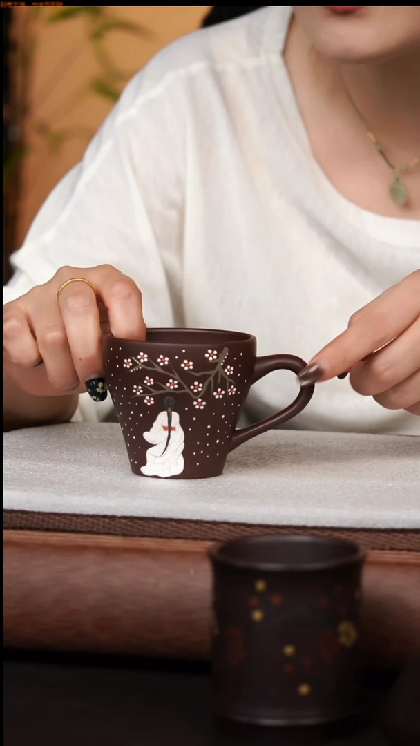 茶杯紫砂原矿主人杯