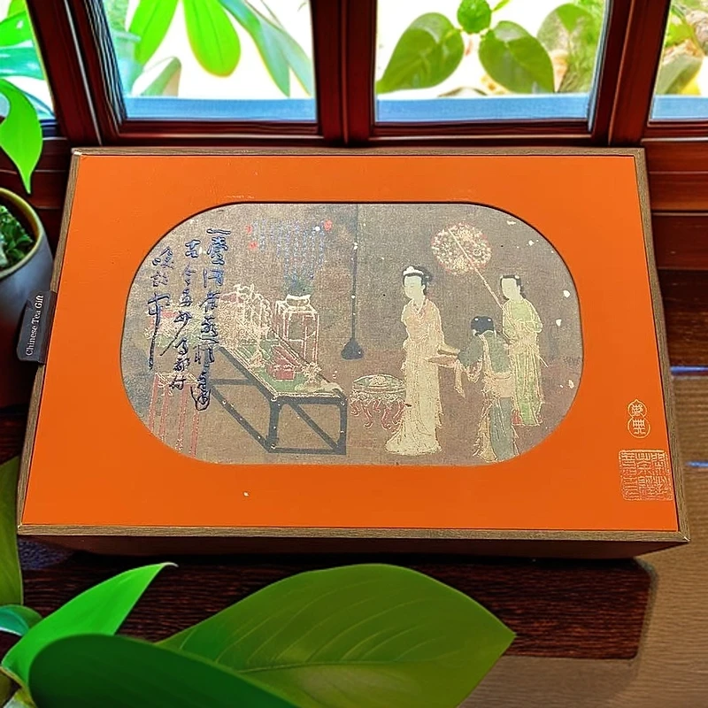 仕女图 陶瓷罐装 金骏眉 茶叶礼盒装 过年送礼