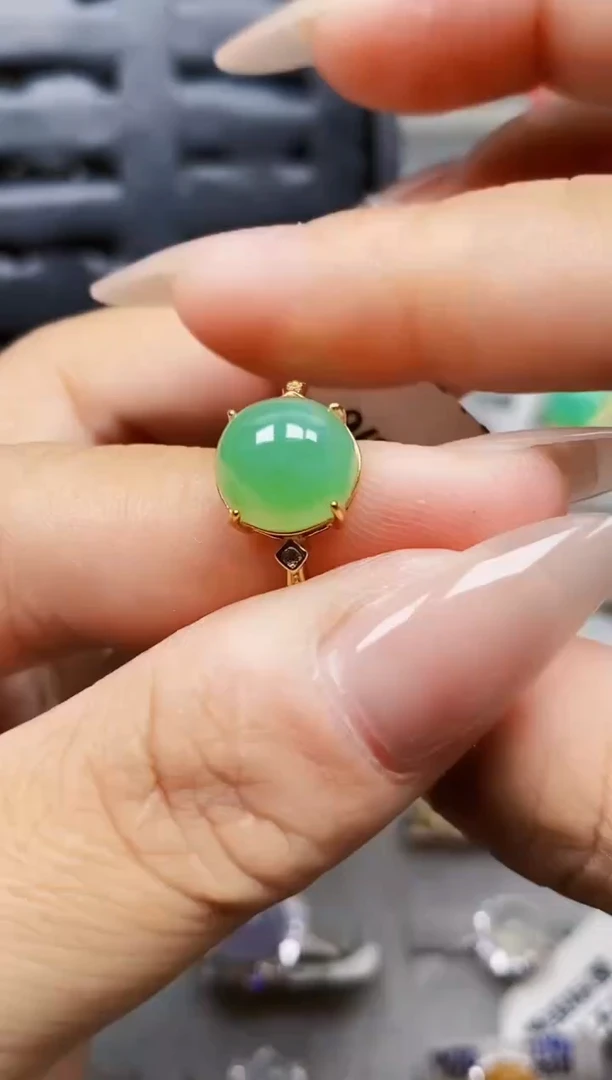 银S925镶嵌戒指翡翠1740