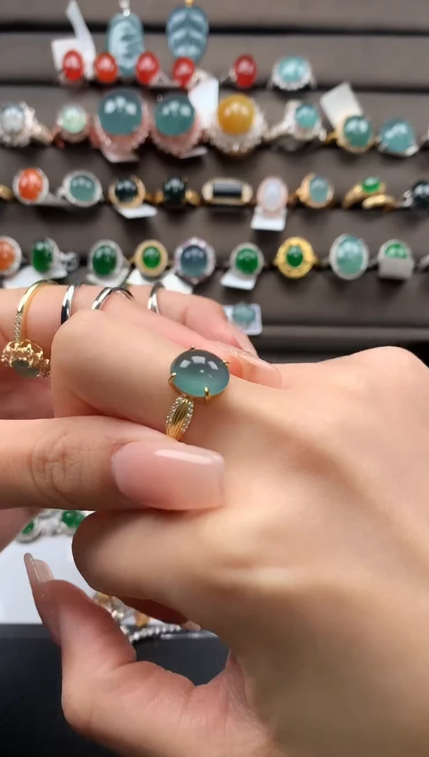 【闪购商品】翡翠戒指银S925镶嵌321321313