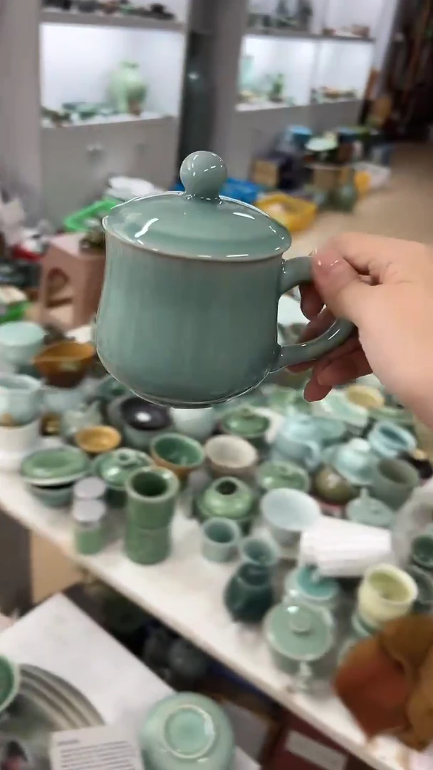 龙泉云间青瓷小米茶器