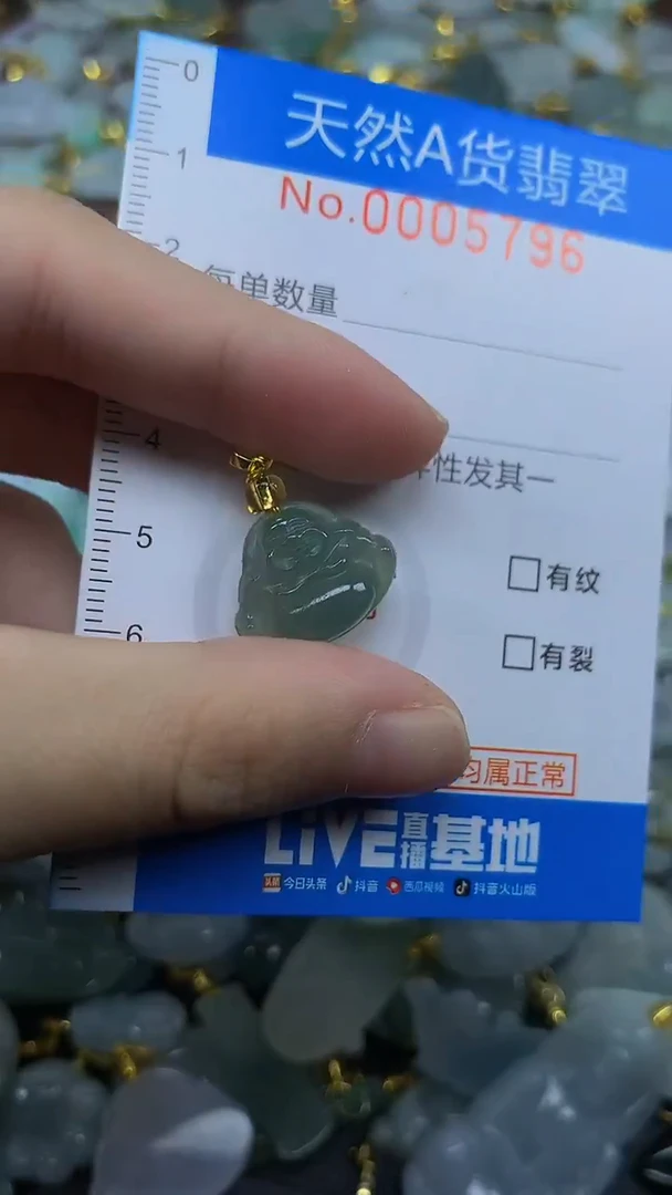 颈饰未镶嵌翡翠净货挂件-5796