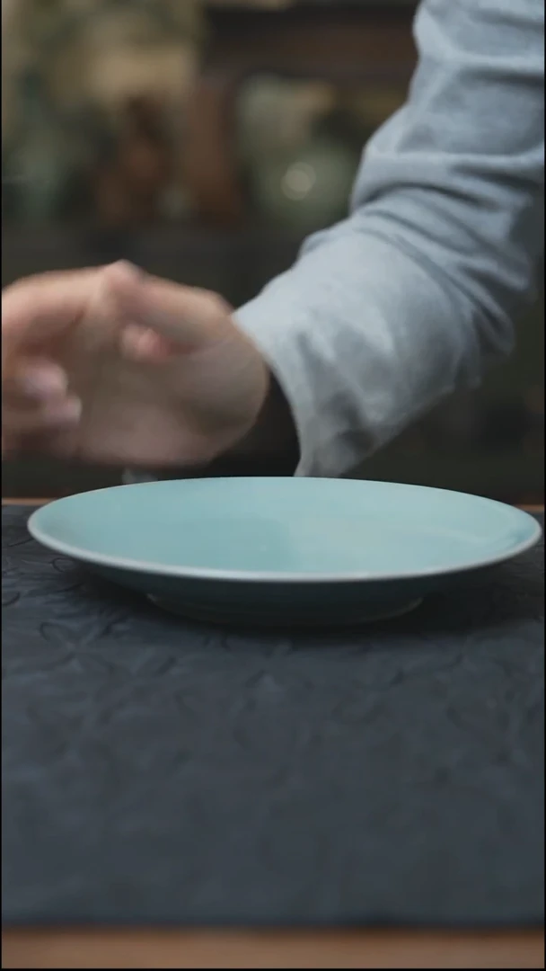 汝瓷 （拾汝）（天青）壶承果盘