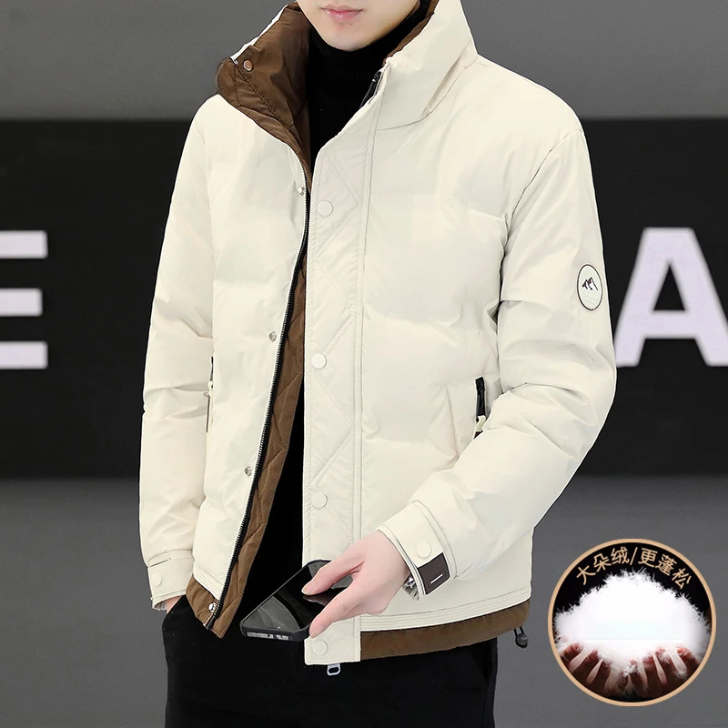 玛加西曼特羽绒服男士2025年冬季新款立领上衣休闲加厚保暖外套男