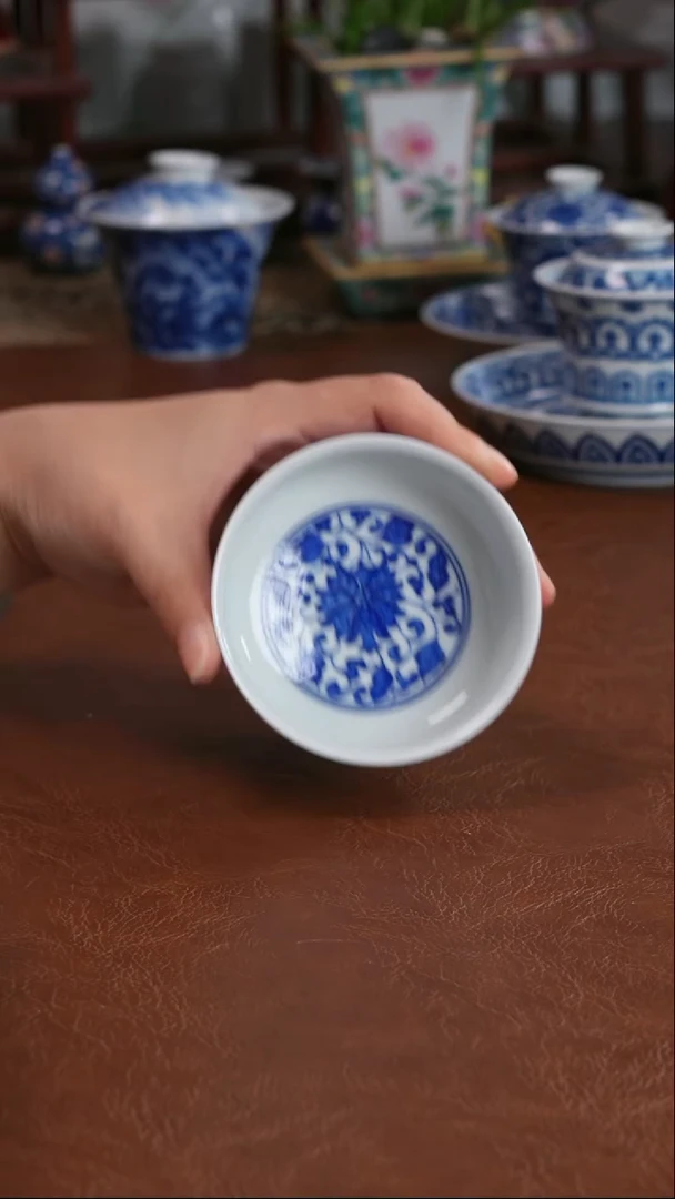 景德镇高端茶器墨奈手工手绘陶瓷茶具
