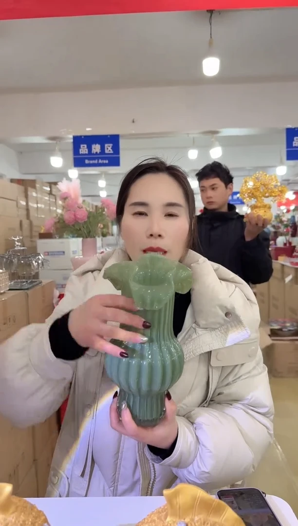 【闪购商品】无铅玻璃美全花器-y-早21