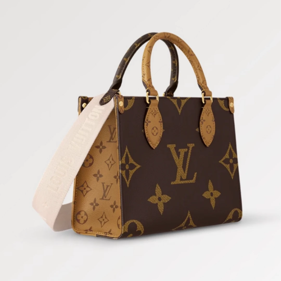 99新 LouisVuitton/路易威登 小号老花onthego单肩手提托特/D店
