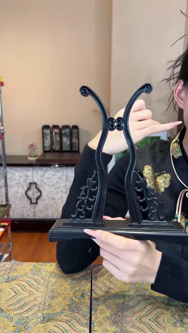 刺绣扇架（不带扇子）非遗苏工刺绣双面刺绣扇子架