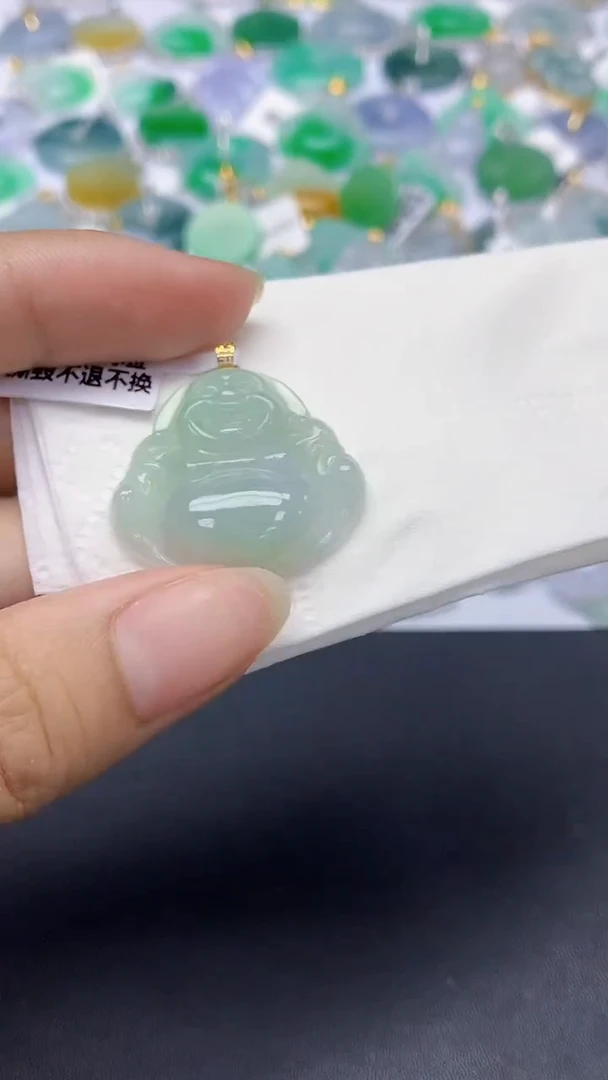 翡翠未镶嵌颈饰天然缅甸a货翡翠