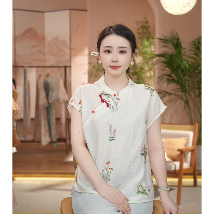 《 林间浮夏-短袖》新中式提花国风时尚休闲防晒透气短袖