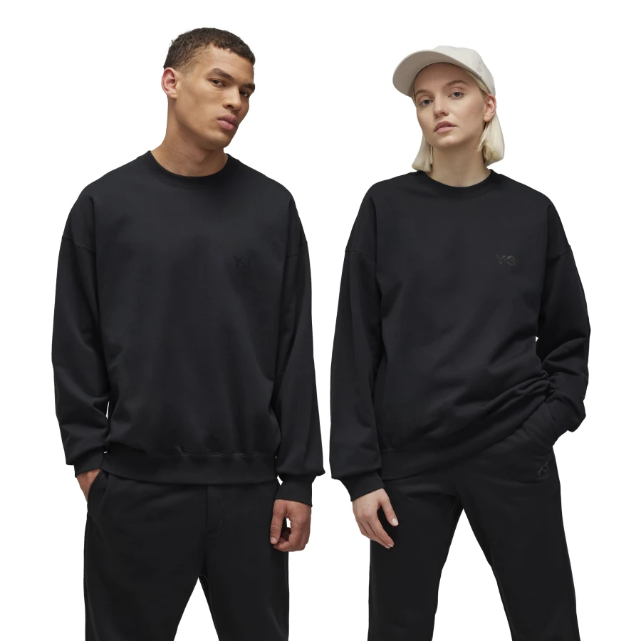 Y-3/Y-3（53-IW0075）黑色基础款运动卫衣套头衫