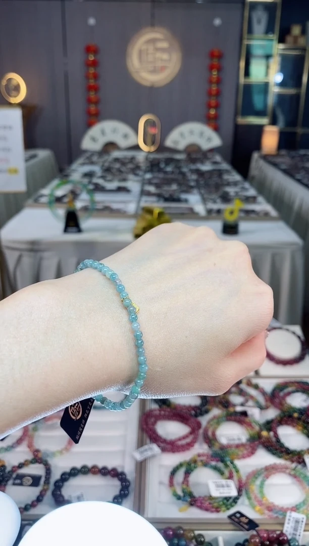 未镶嵌老矿碧玺单圈手串3mm+碧玺dan多样性发货一条