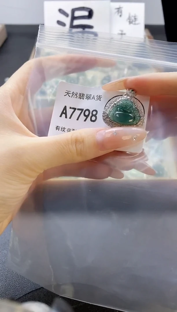 吊坠(赠链)未镶嵌翡翠天然翡翠A货