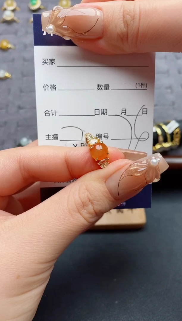 银S925镶嵌戒指翡翠@**姐.