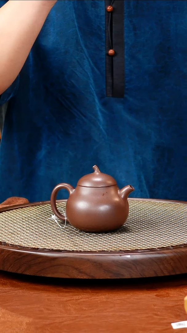 茶壶紫砂紫泥茄瓜紫砂壶