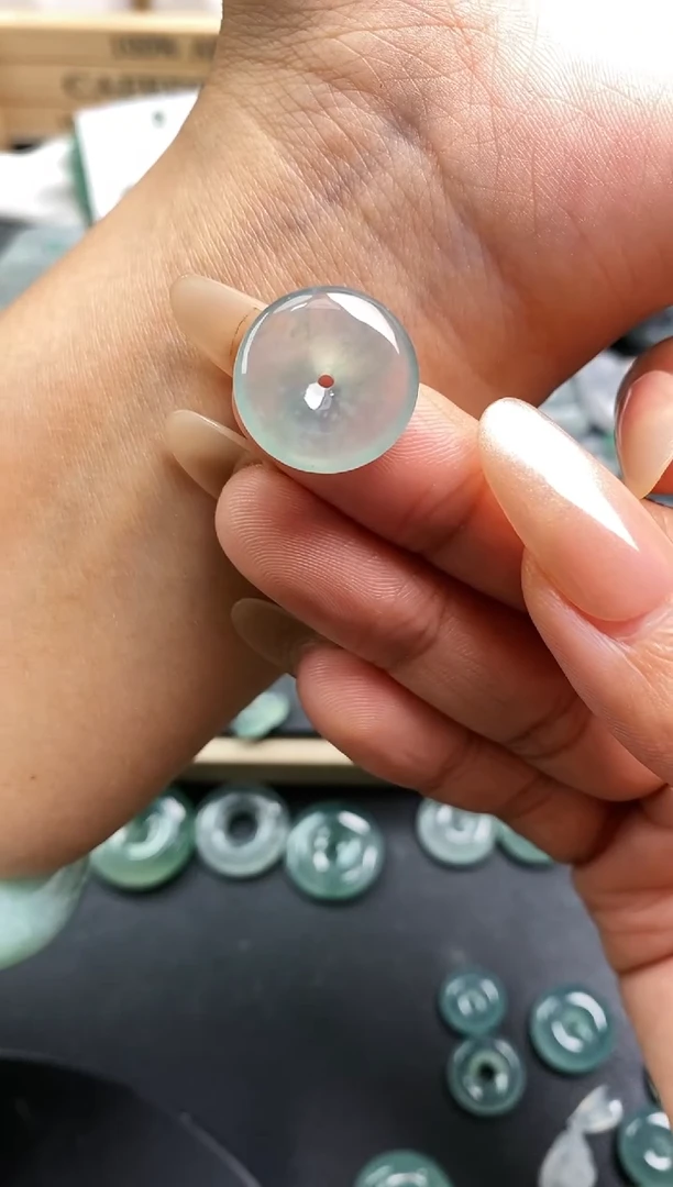 裸石翡翠B****?平安扣  定向 Bopomofo