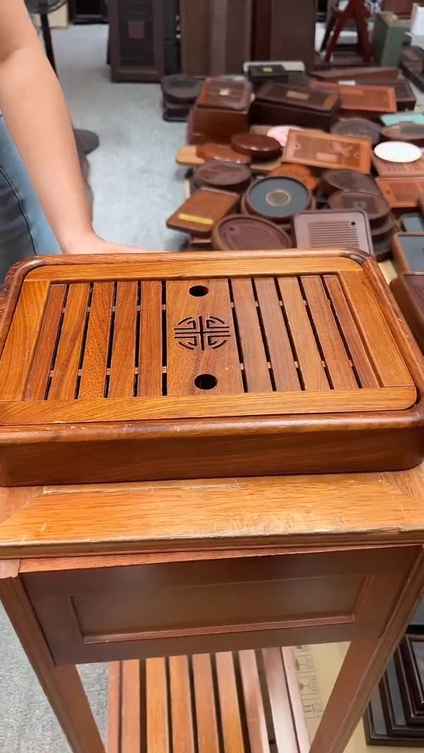 中秋福利大叶花梨木/非洲紫檀长38cm*宽26cm*高6cm茶盘