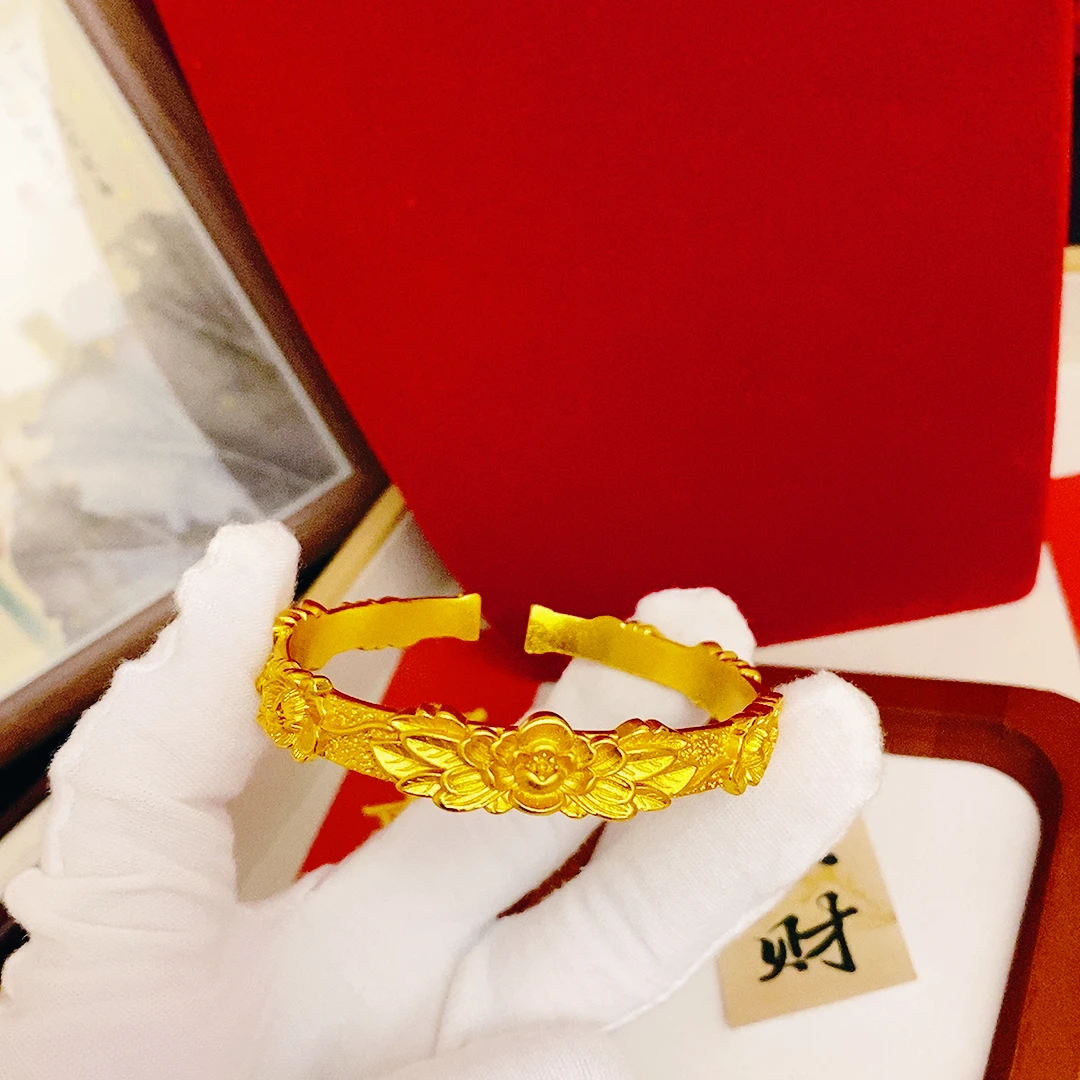 时尚百搭牡丹双喜手镯
