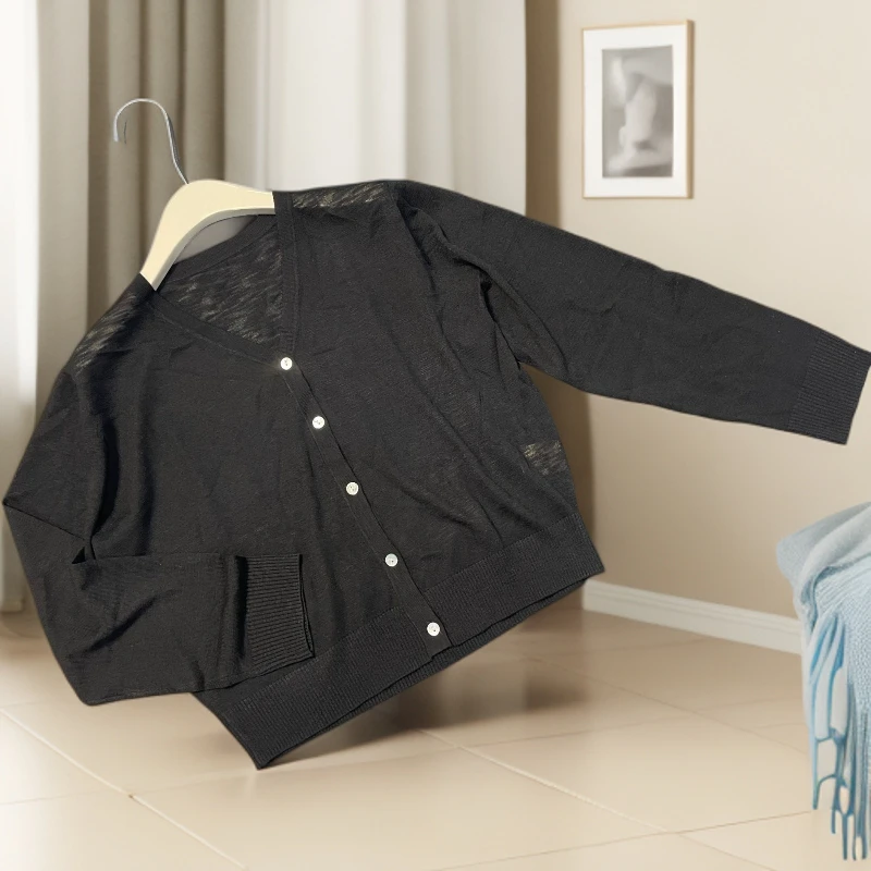 Pada.嘻&BLM【纯色针织】韩系简约休闲百搭针织开衫 714 Hi Fortune