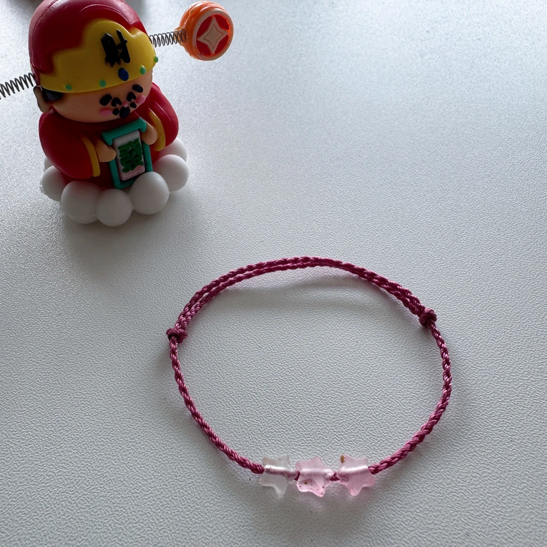 非金属布艺手链 赠品紫色编绳手串女招财运ins风小众设计学生党