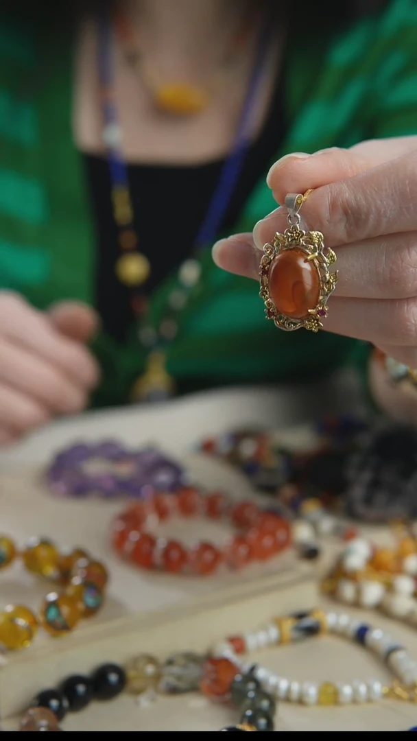 【闪购商品】血珀吊坠(不含链)合金血珀吊坠