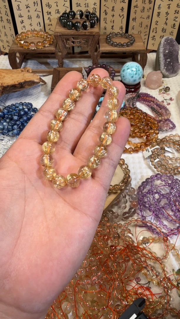 未镶嵌手串水晶SJ-643金发晶钛晶10m+