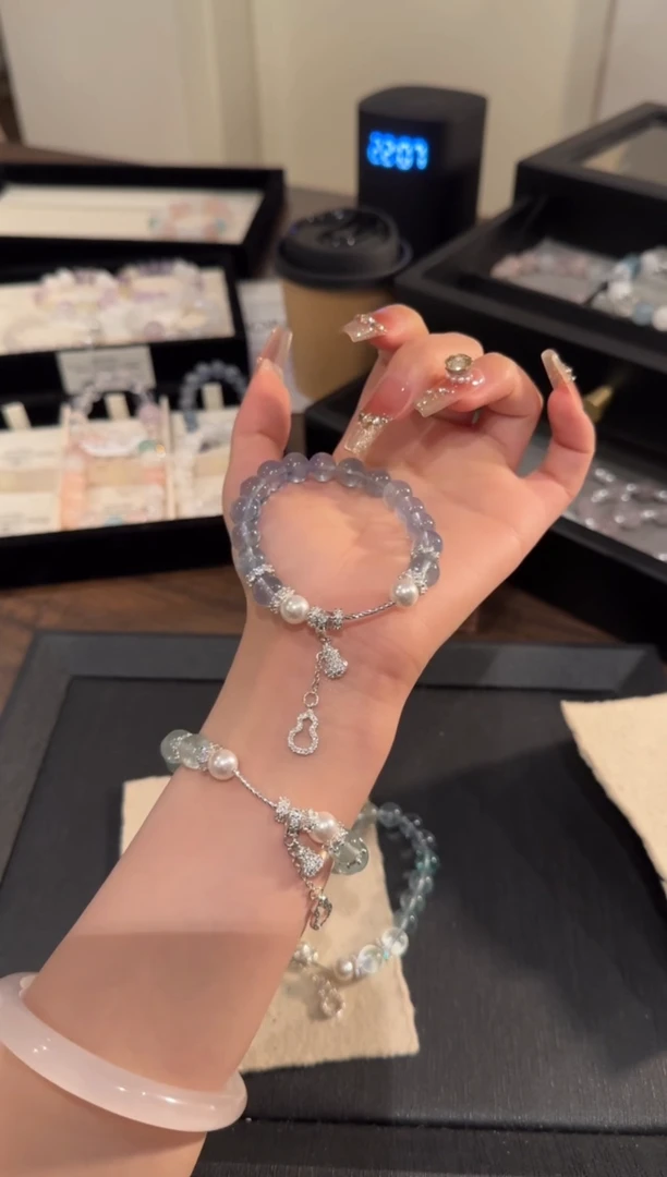 水晶手链合金绿萤石x1780