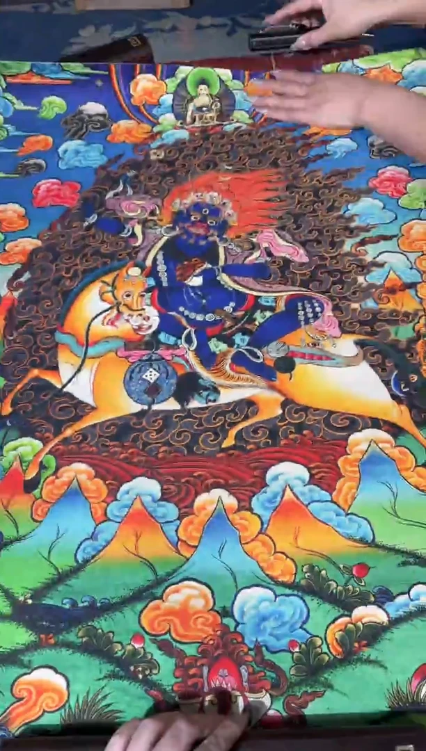 卷轴画龙妹的唐卡tk16