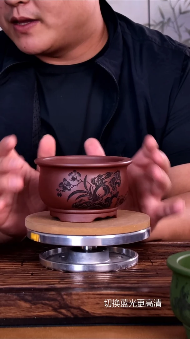 紫砂花盆紫砂花盆内口9.5-5