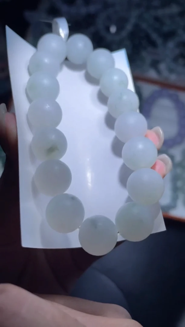 【闪购商品】定制翡翠未镶嵌天然缅甸A货翡翠手串39尺寸12.8左右