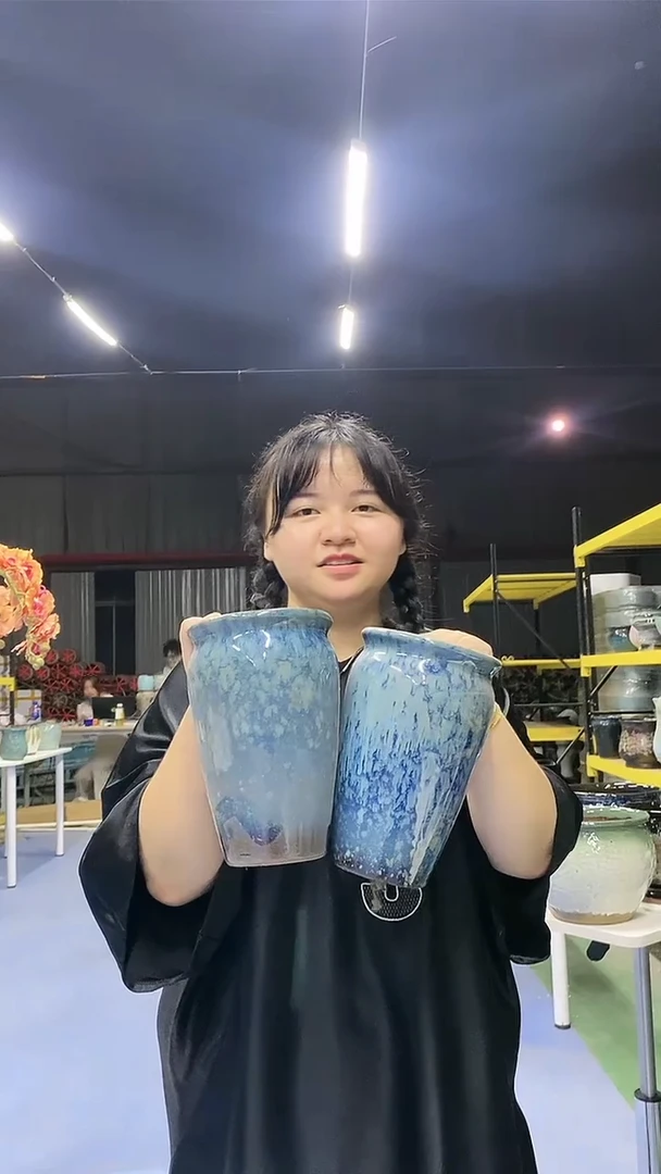 宜兴紫砂粗陶花盆