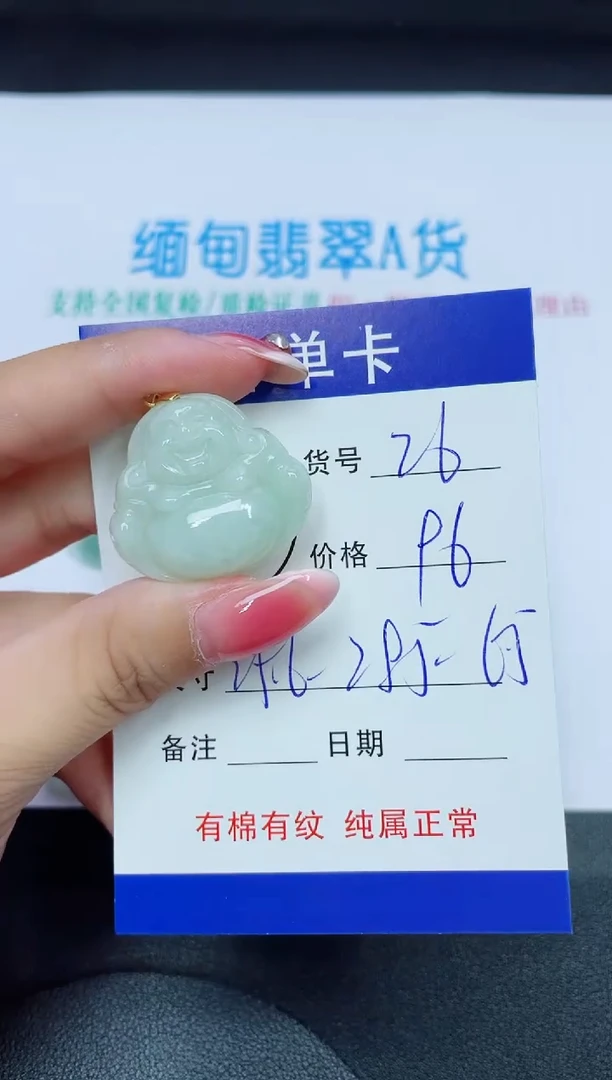 翡翠未镶嵌吊坠(赠链)26