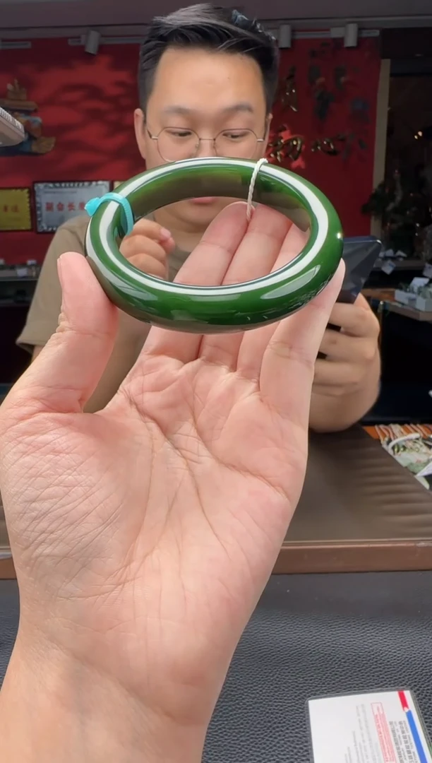 和田玉未镶嵌颈饰碧玉正装手镯53-61