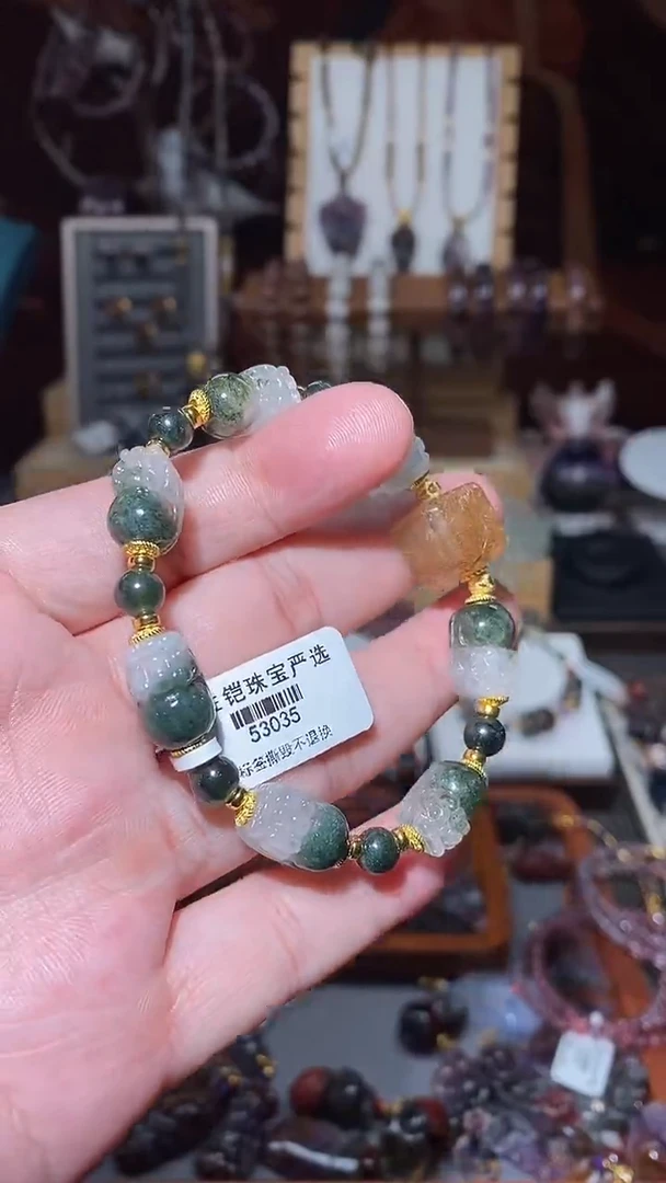 手串未镶嵌水晶绿幽灵